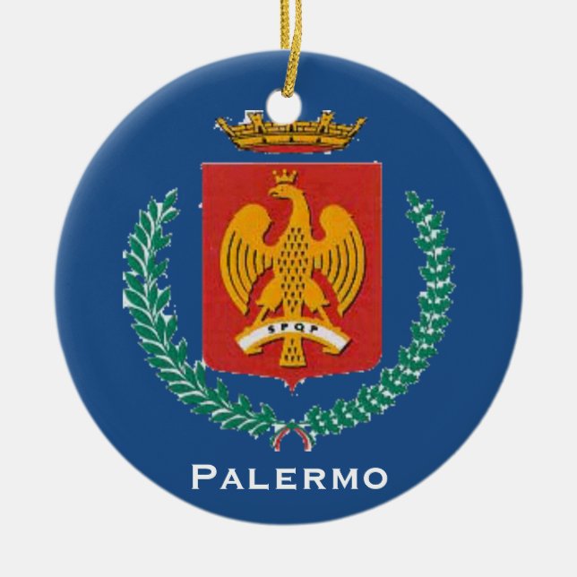Palermo*, Sizilien-Weihnachtsverzierung Keramikornament (Vorne)