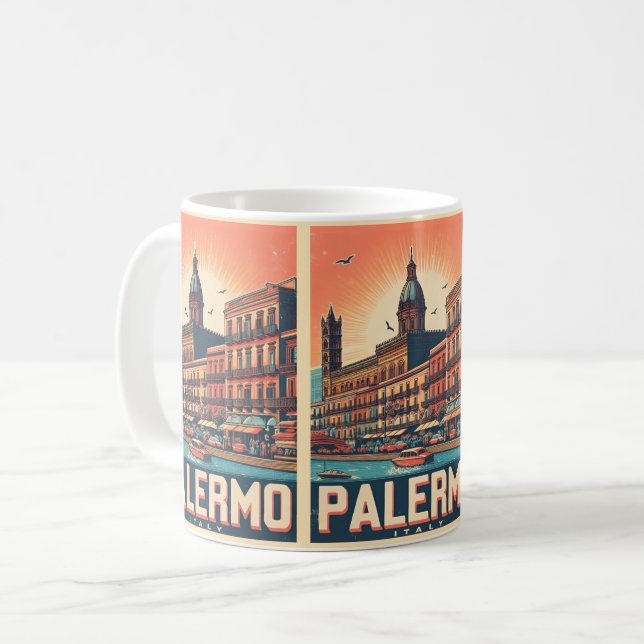 Palermo Vintage Geschenke aus der italienischen Kü Kaffeetasse (Vorderseite Links)