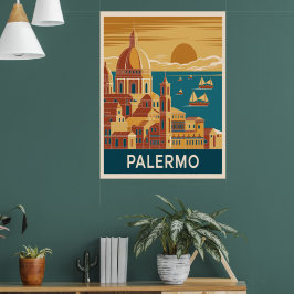 Palermo Vintage Travel Poster