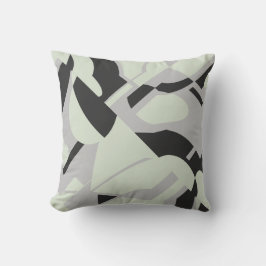 Palest Green Gray Diagonal Abstrakt Kissen