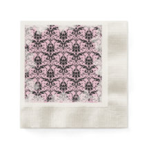 Palest Pink Soft Grunge Tee Party Napkins