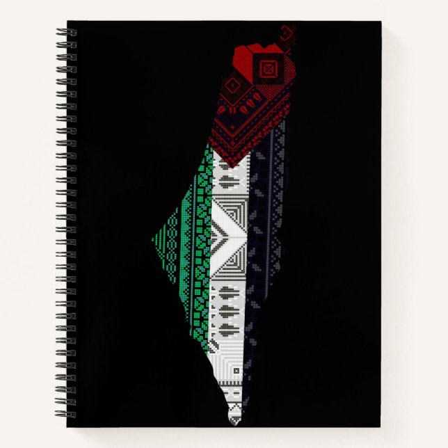Palestina Embroidery täreez Pattern Karte frei Notizbuch (Vorderseite)