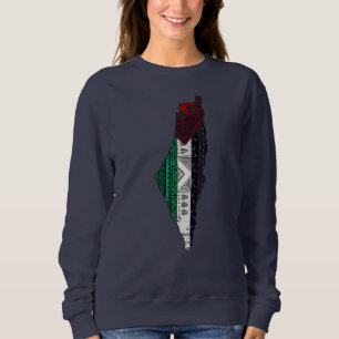 Palestina Embroidery täreez Pattern Karte frei Sweatshirt