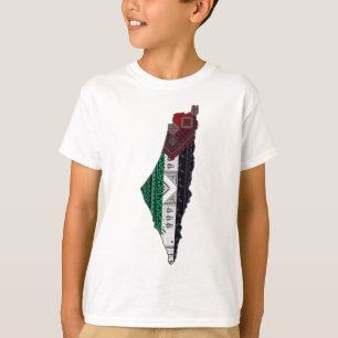 Palestina Embroidery täreez Pattern Karte frei T-Shirt