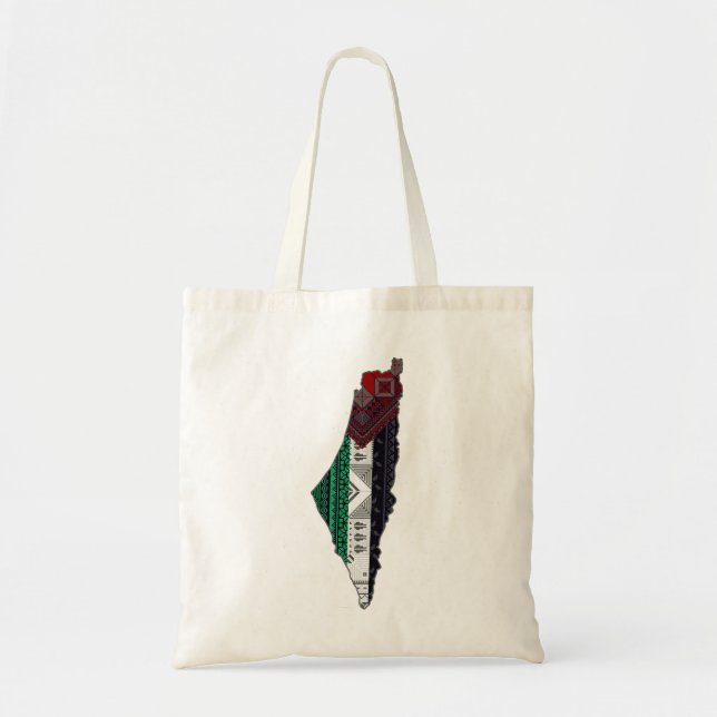 Palestina Embroidery täreez Pattern Karte frei Tragetasche (Vorne)