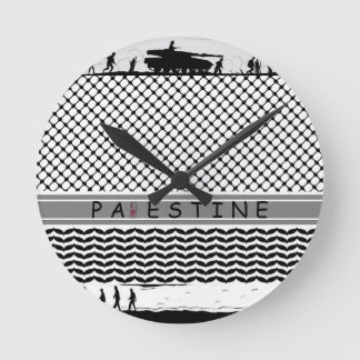 PALESTINE Acrylwand Runde Wanduhr