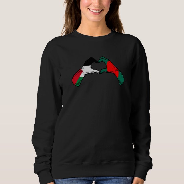 Palestine Bangladesh Flag  Palestinian Bangladeshi Sweatshirt (Vorderseite)