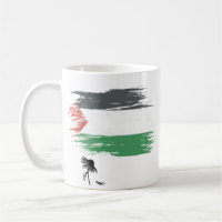Palestine Coffee Tasse | Bedrückte Flagge, traurig