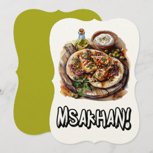 Palestine Cuisine Msakhan Olive Oil - م خ ن س ل س  Einladung