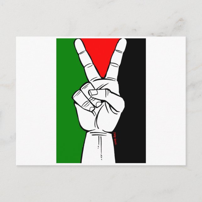 PALESTINE FLAG PEACE SIGN POSTKARTE (Vorderseite)