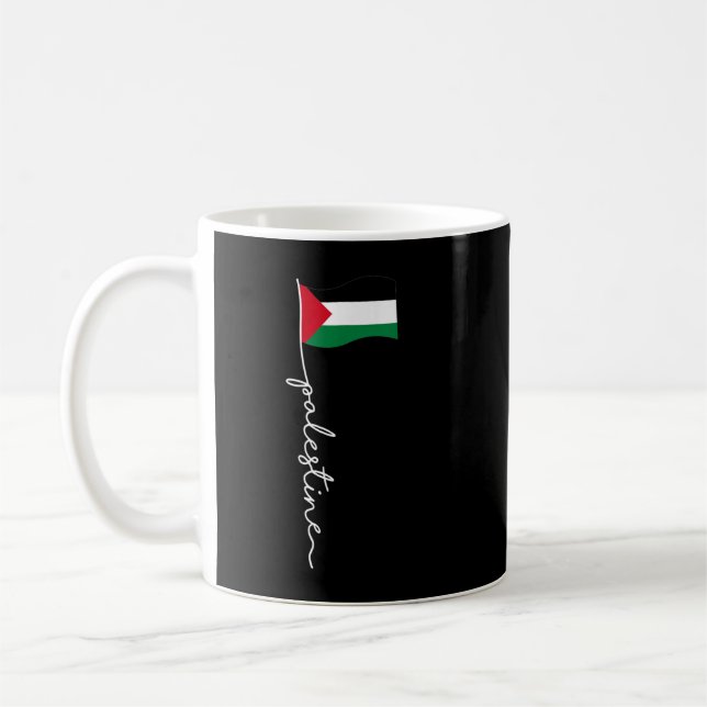 Palestine Flag With Palestine Name For Palestinian Kaffeetasse (Links)