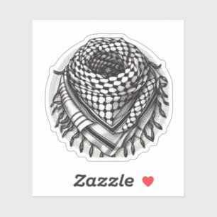 PALESTINE-Keffiyeh Aufkleber