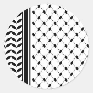 Palestine Keffiyeh Pattern Scarf Runder Aufkleber