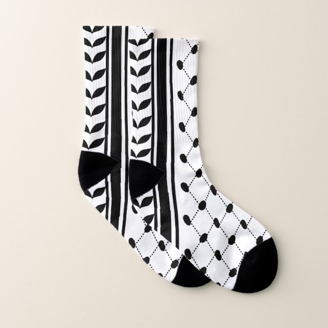 Palestine Keffiyeh Pattern Scarf Socken (Paar)