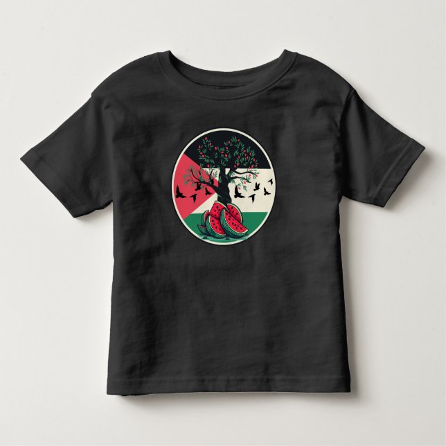 Palestine Kulturschatz Olivenweg Kleinkind T-shirt (Vorderseite)