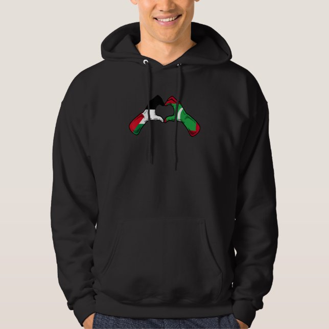 Palestine Maldives Flag   Palestinian Maldivian He Hoodie (Vorderseite)