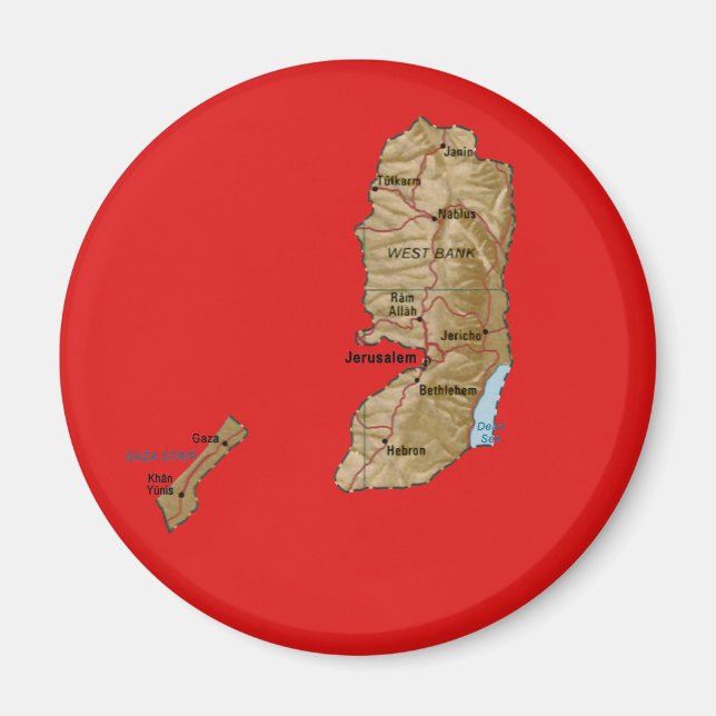 Palestine Map Magnet (Vorne)