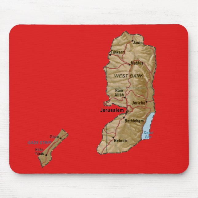 Palestine Map Mousepad (Vorne)