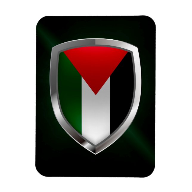 Palestine Metallic Emblem Magnet (Vertikal)