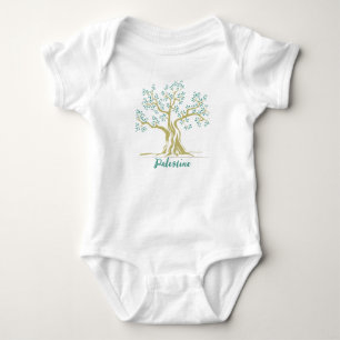 Palestine Olive Tree Personalisiert Baby Bodysuit Strampler