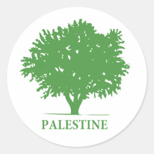 Palestine Olive Tree to Shirt Runder Aufkleber