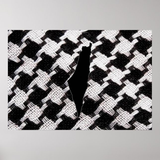 Palestine Scarf mit Map Poster (Vorne)