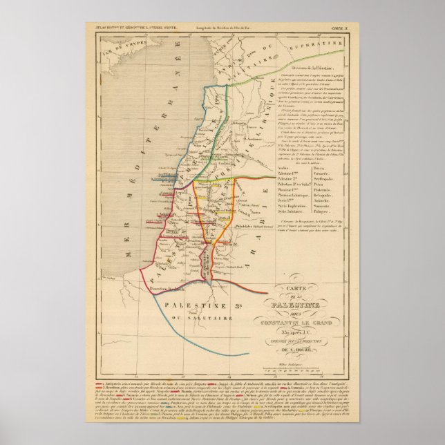 Palestine sous Constantin le Grand, 330 apres JC Poster (Vorne)
