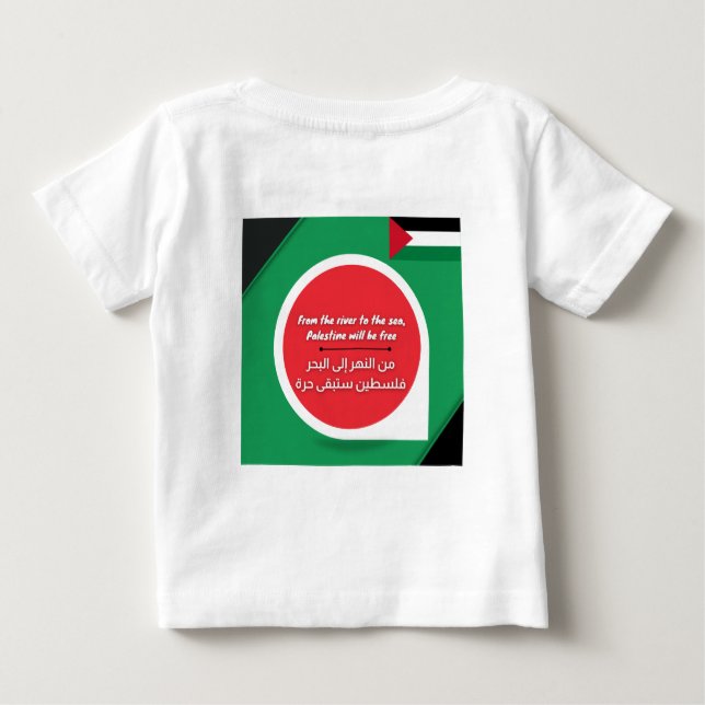 Palestine Support Baby T - Shirt (Rückseite)