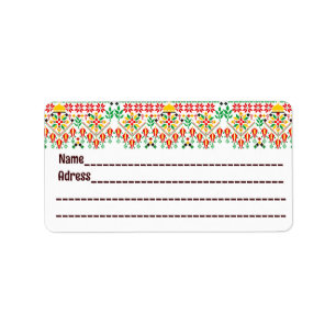 Palestine Tatreez Traditionelle Stickerei Adressaufkleber