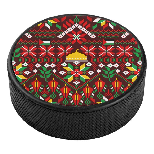 Palestine Tatreez Traditionelle Stickerei Eishockey Puck (3/4)