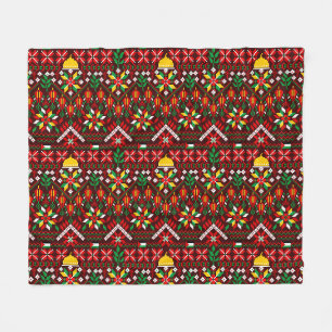 Palestine Tatreez Traditionelle Stickerei Fleecedecke