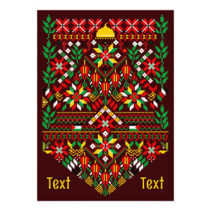 Palestine Tatreez Traditionelle Stickerei Fotodruck