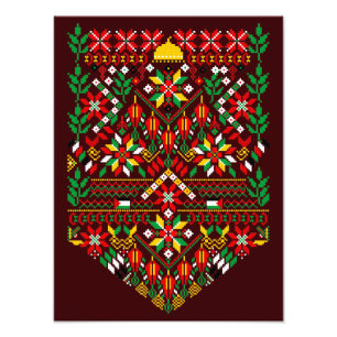 Palestine Tatreez Traditionelle Stickerei Fotodruck