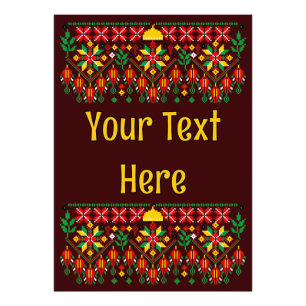 Palestine Tatreez Traditionelle Stickerei Fotodruck