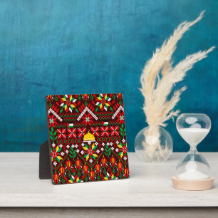 Palestine Tatreez Traditionelle Stickerei Fotoplatte