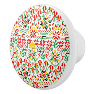 Palestine Tatreez Traditionelle Stickerei Keramikknauf