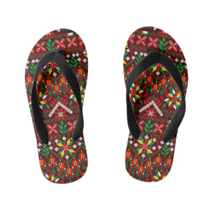 Palestine Tatreez Traditionelle Stickerei Kinderbadesandalen