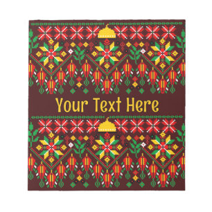 Palestine Tatreez Traditionelle Stickerei Notizblock