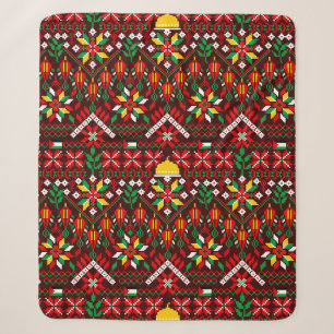 Palestine Tatreez Traditionelle Stickerei Sherpadecke