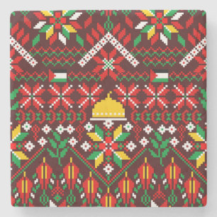 Palestine Tatreez Traditionelle Stickerei Steinuntersetzer