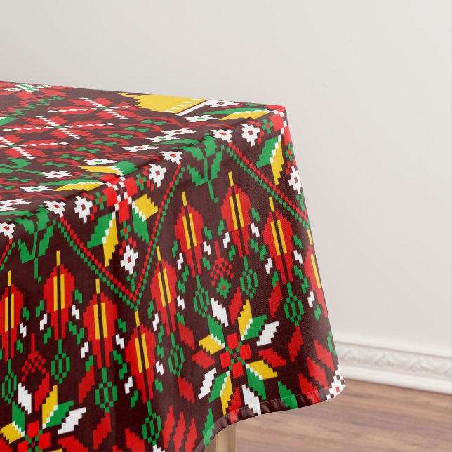 Palestine Tatreez Traditionelle Stickerei Tischdecke (Beispiel)