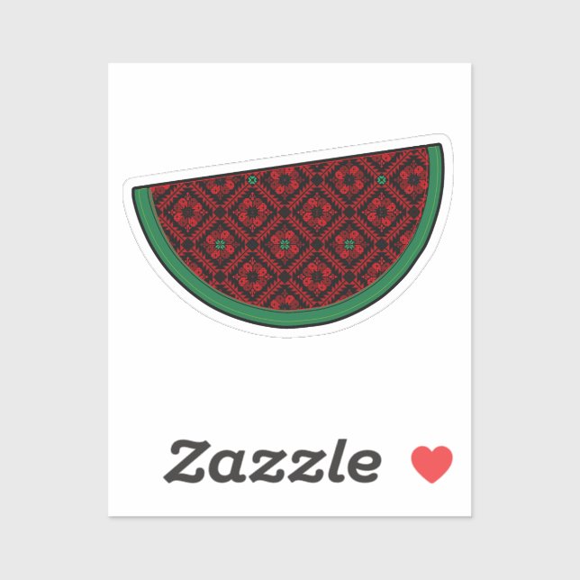 Palestine watermelon Embroidery red tatreez Aufkleber (Blatt)