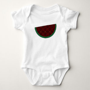 Palestine watermelon Embroidery red tatreez Baby Strampler