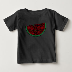Palestine watermelon Embroidery red tatreez Baby T-shirt