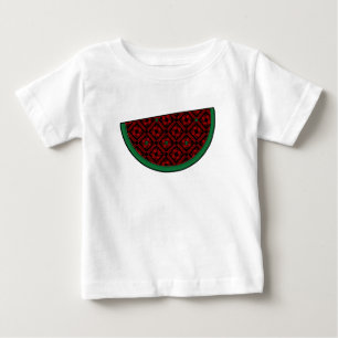 Palestine watermelon Embroidery red tatreez Baby T-shirt
