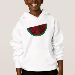 Palestine watermelon Embroidery red tatreez Hoodie