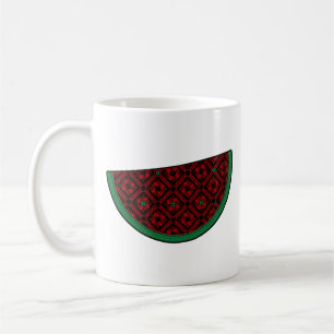 Palestine watermelon Embroidery red tatreez Kaffeetasse