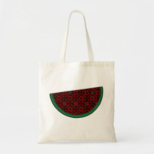 Palestine watermelon Embroidery red tatreez Tragetasche