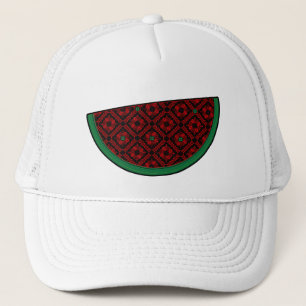 Palestine watermelon Embroidery red tatreez Truckerkappe