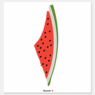 Palestine Watermelon Flag Map Freie Palästinenser. Aufkleber